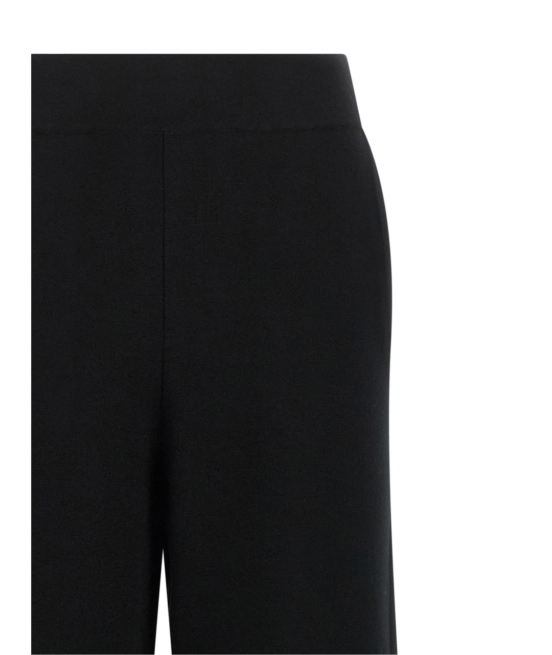 MAX MARA Черные шерстяные прямые брюки, фото 3