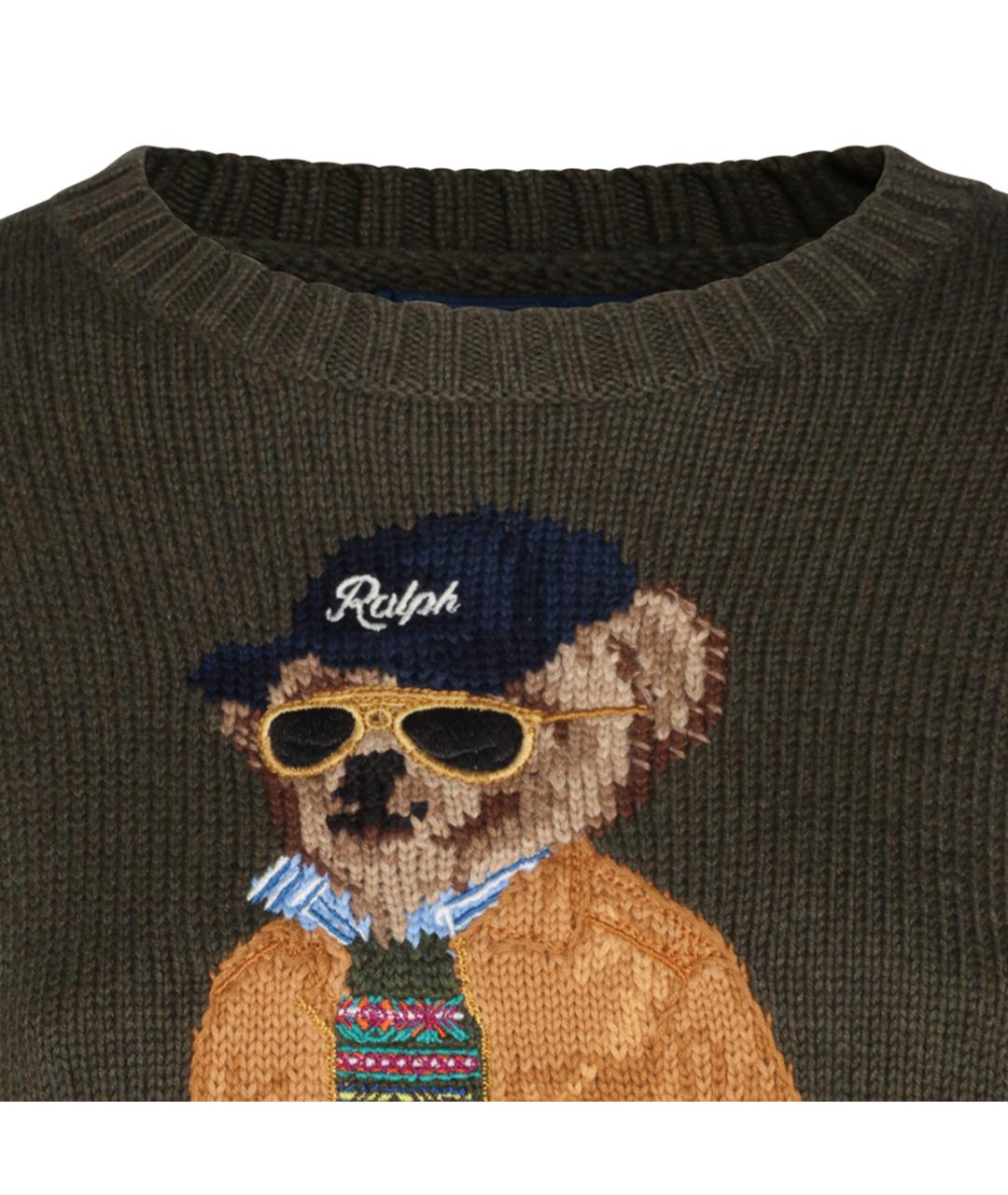 POLO RALPH LAUREN Хаки хлопковый джемпер / свитер, фото 3