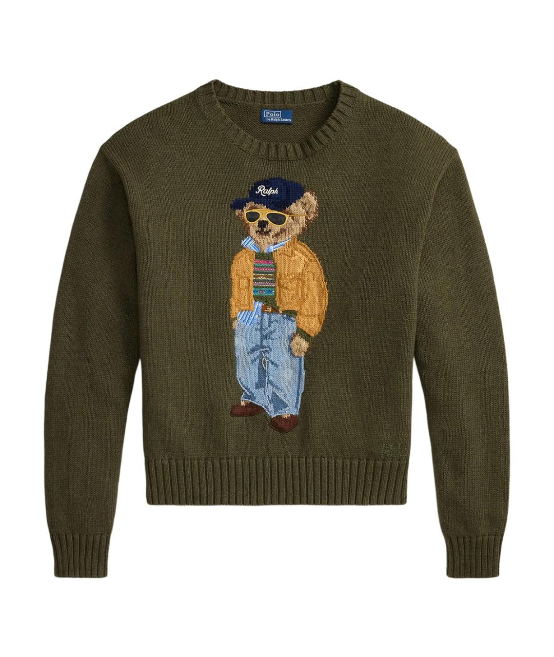 POLO RALPH LAUREN Хаки хлопковый джемпер / свитер, фото 1