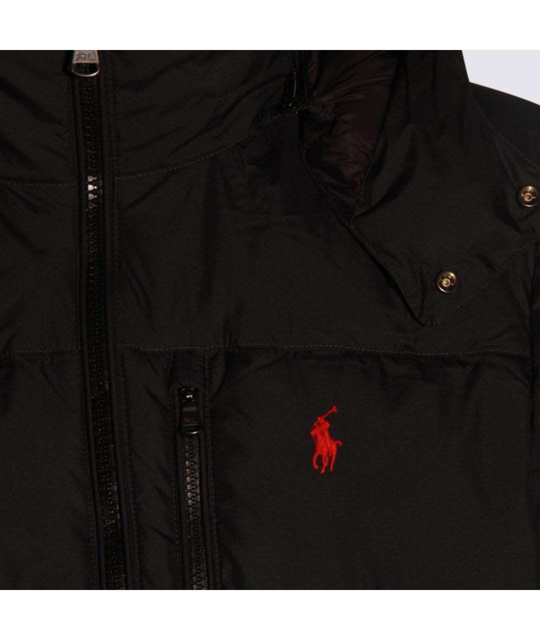 POLO RALPH LAUREN Черный полиэстеровый пуховик, фото 5