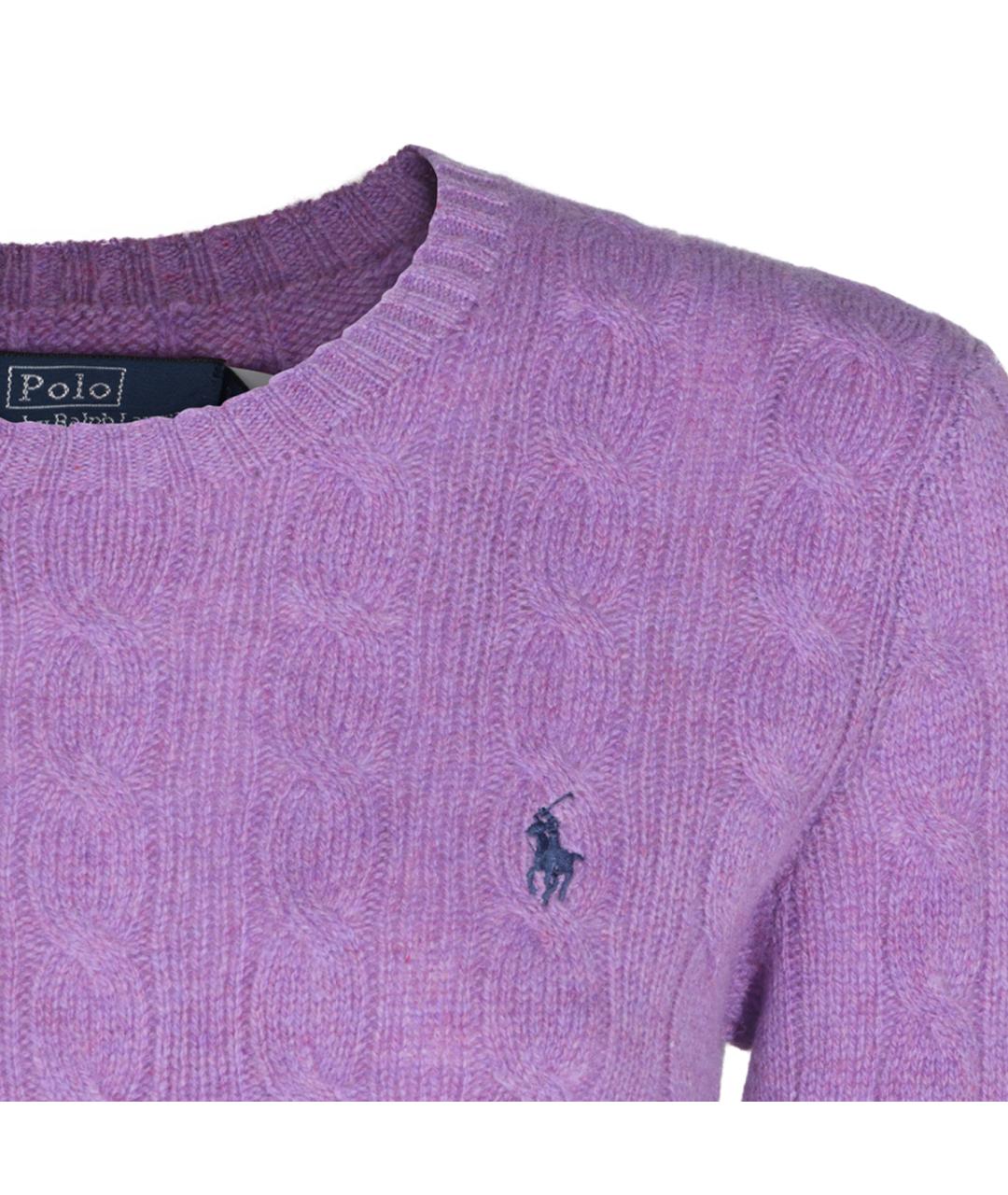 POLO RALPH LAUREN Фиолетовый шерстяной джемпер / свитер, фото 3