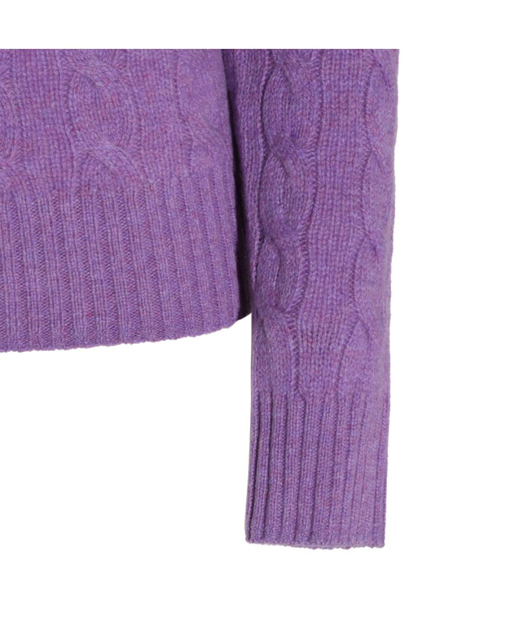 POLO RALPH LAUREN Фиолетовый шерстяной джемпер / свитер, фото 4