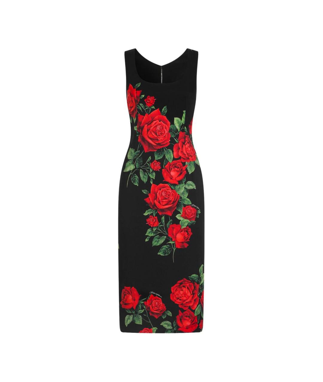 DOLCE&GABBANA Черное шелковое повседневное платье, фото 1