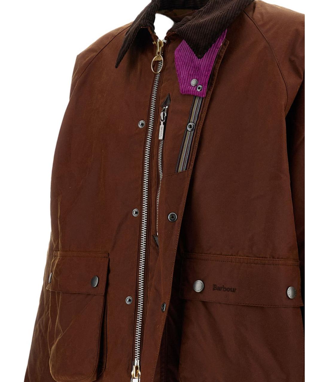 BARBOUR Коричневая хлопковая куртка, фото 2
