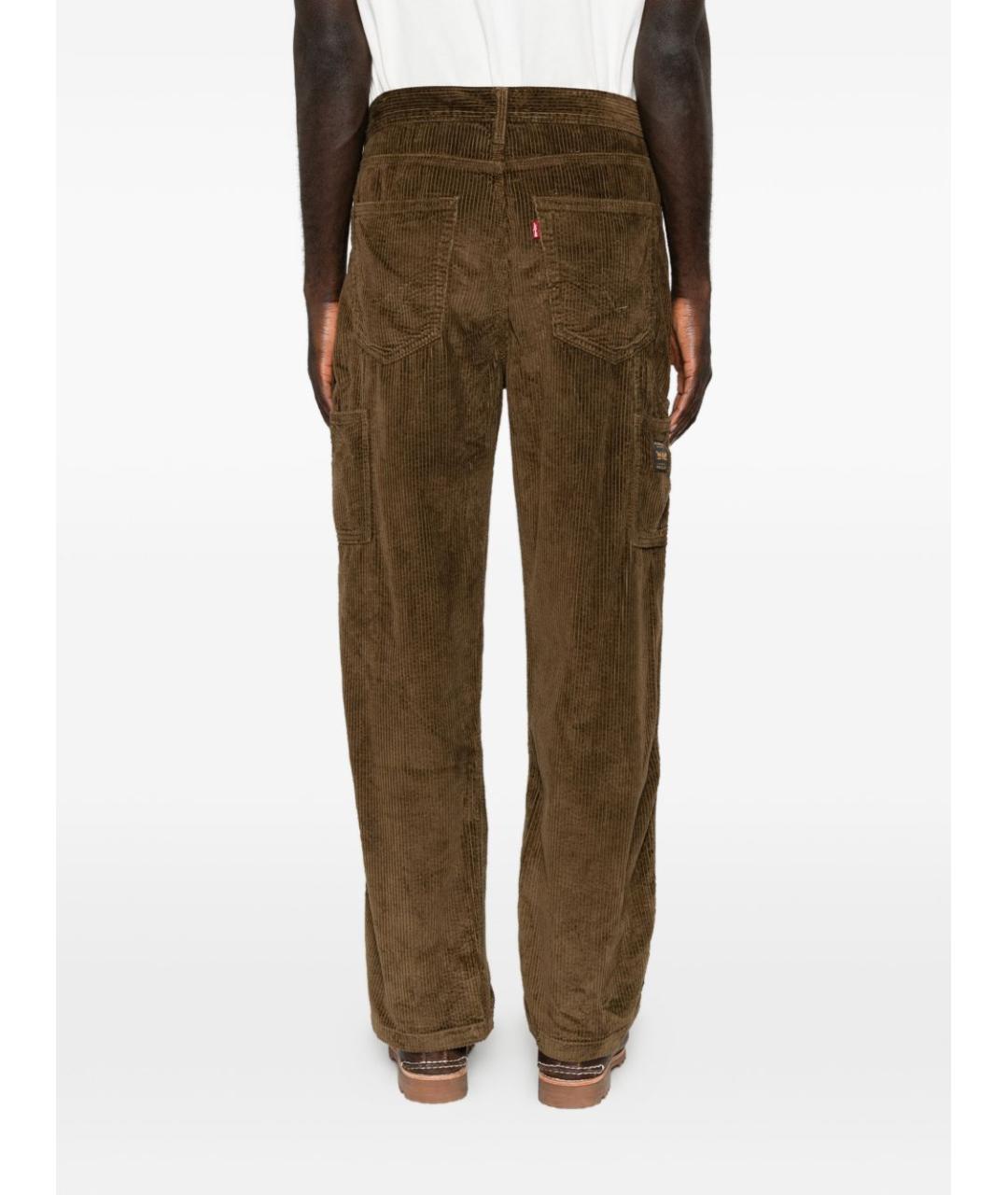 LEVI'S Бежевые хлопковые прямые джинсы, фото 2
