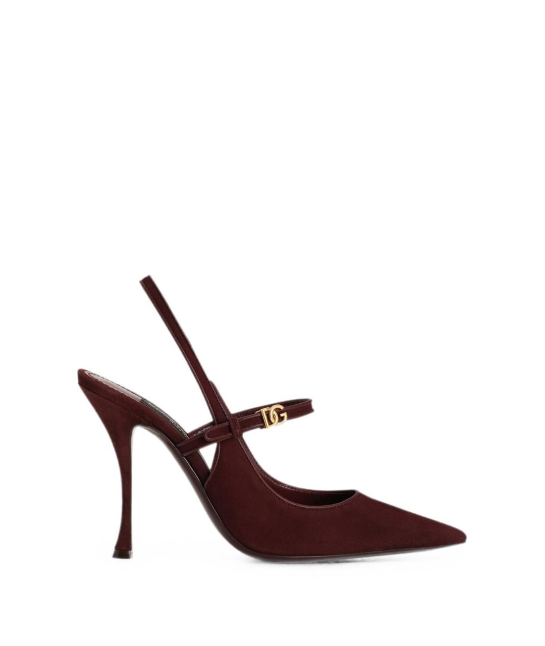 DOLCE&GABBANA Бордовые замшевые туфли, фото 1