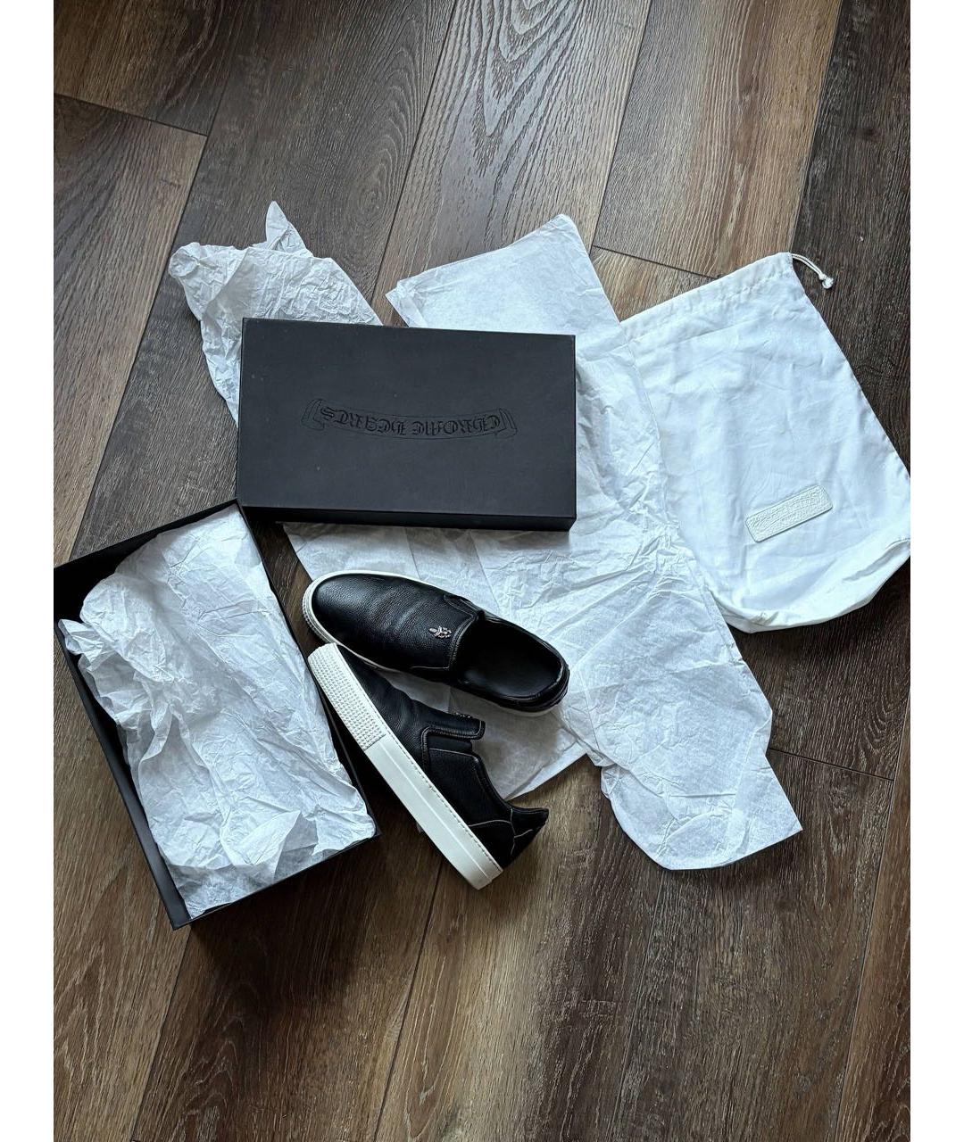 CHROME HEARTS Черные кожаные лоферы, фото 8