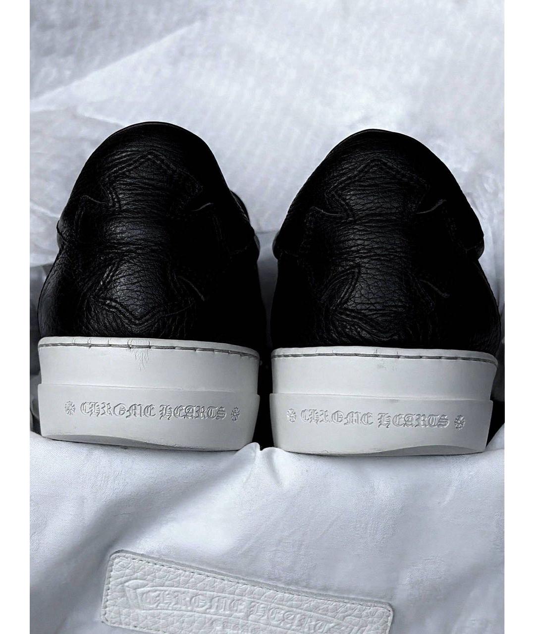 CHROME HEARTS Черные кожаные лоферы, фото 6