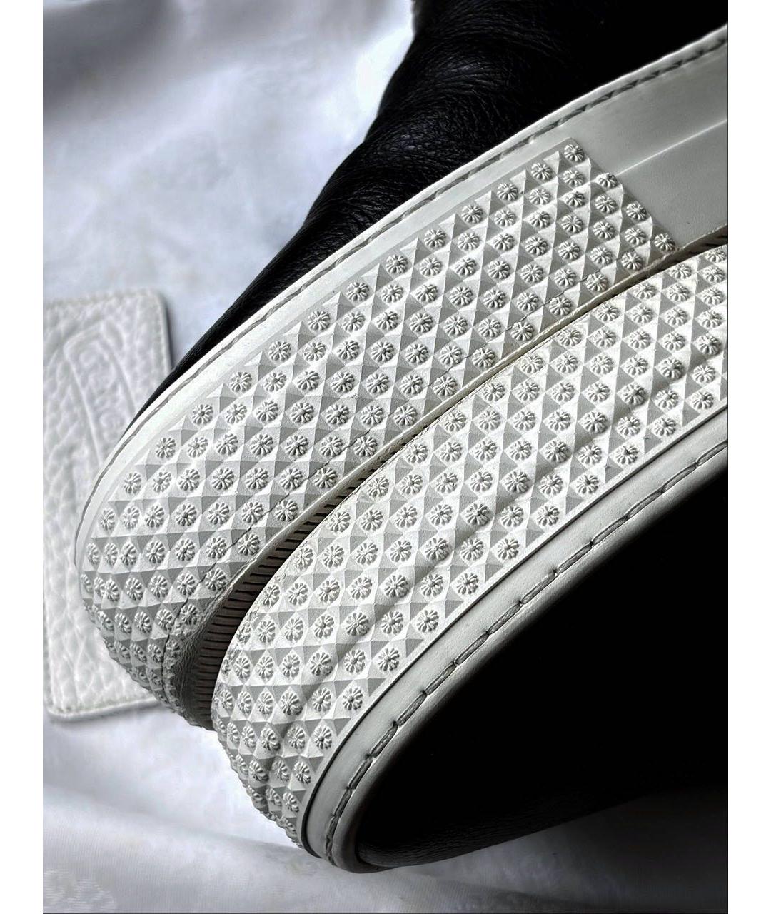 CHROME HEARTS Черные кожаные лоферы, фото 7