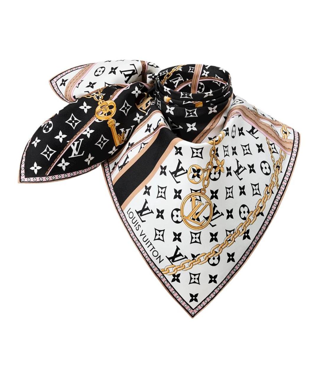 LOUIS VUITTON Черный шарф, фото 2