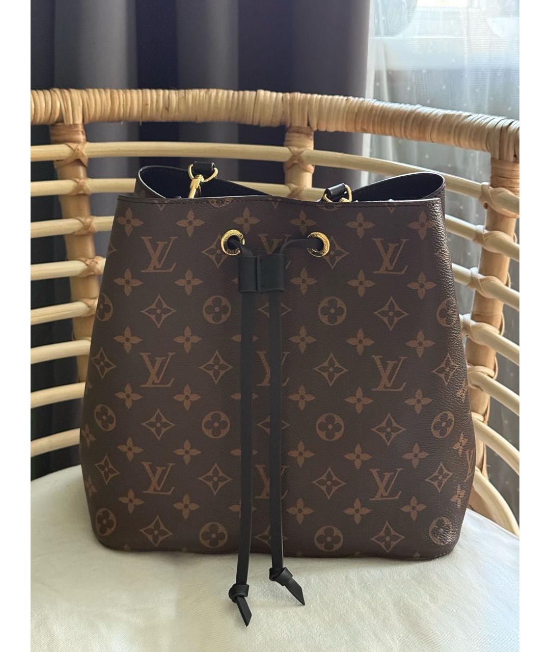 LOUIS VUITTON Коричневая сумка через плечо из канвы, фото 9