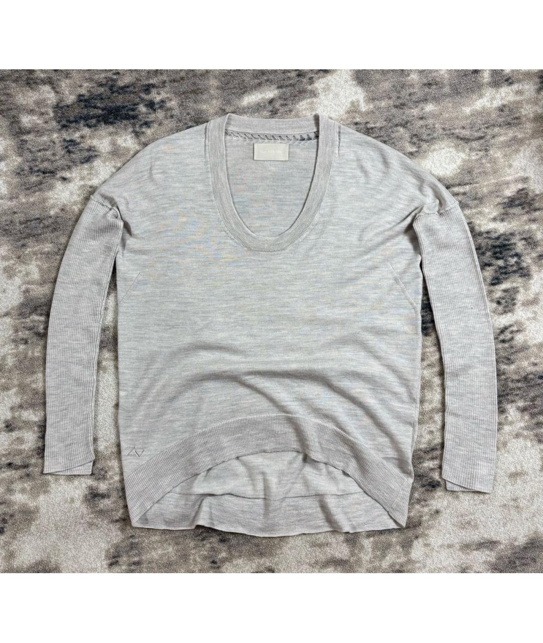 ZADIG & VOLTAIRE Серый шерстяной джемпер / свитер, фото 2