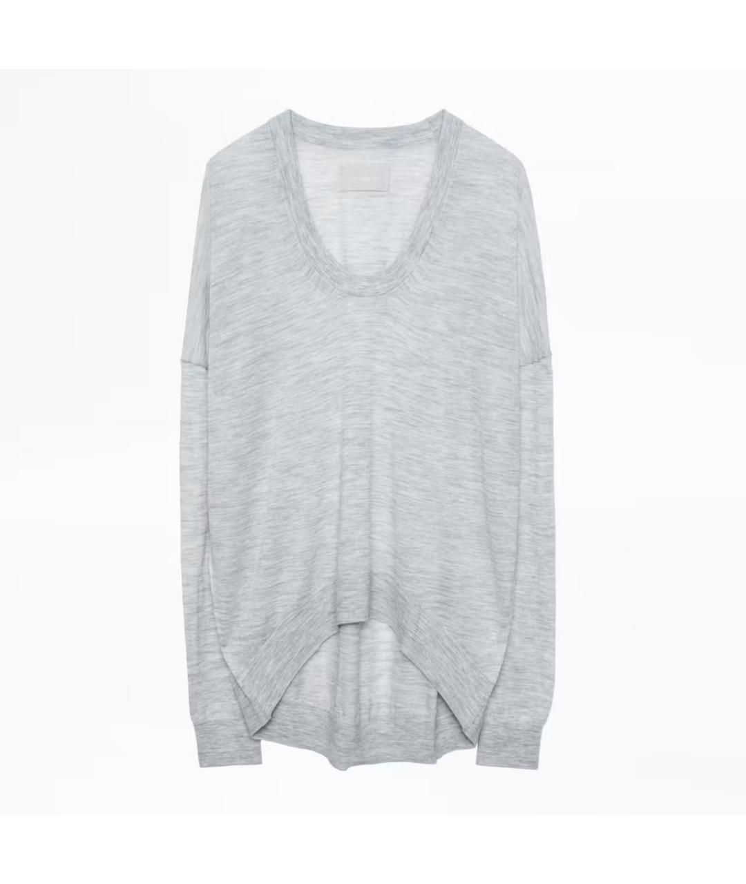 ZADIG & VOLTAIRE Серый шерстяной джемпер / свитер, фото 6