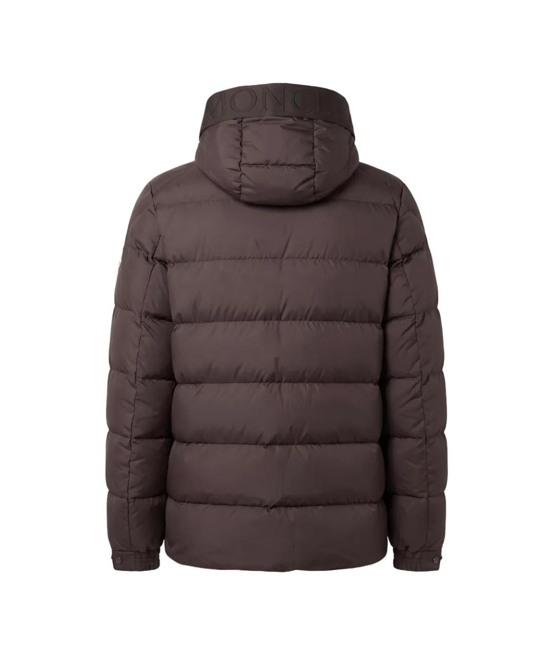 MONCLER Коричневый полиэстеровый пуховик, фото 2