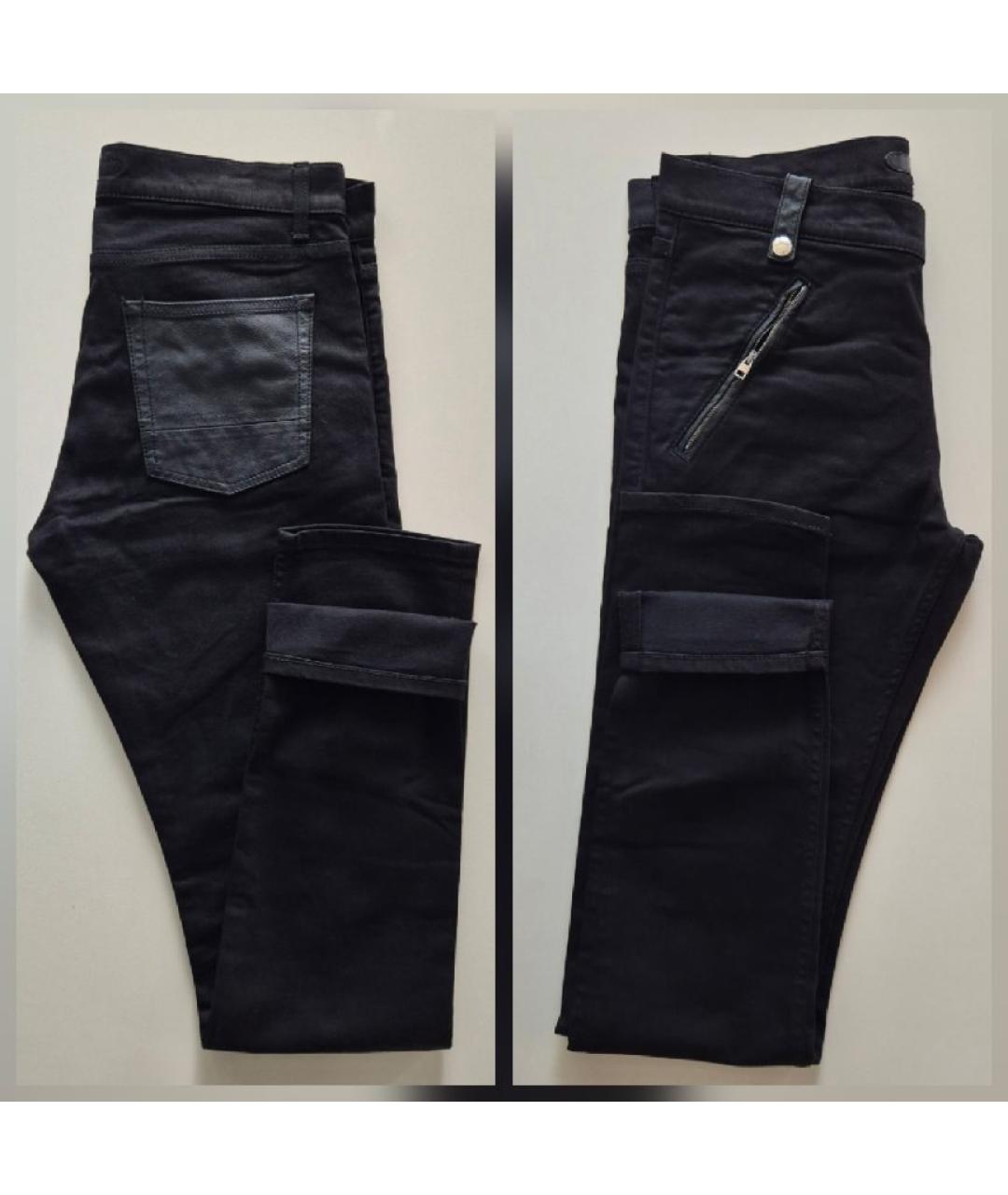 ALEXANDER MCQUEEN Черные хлопко-эластановые джинсы скинни, фото 2