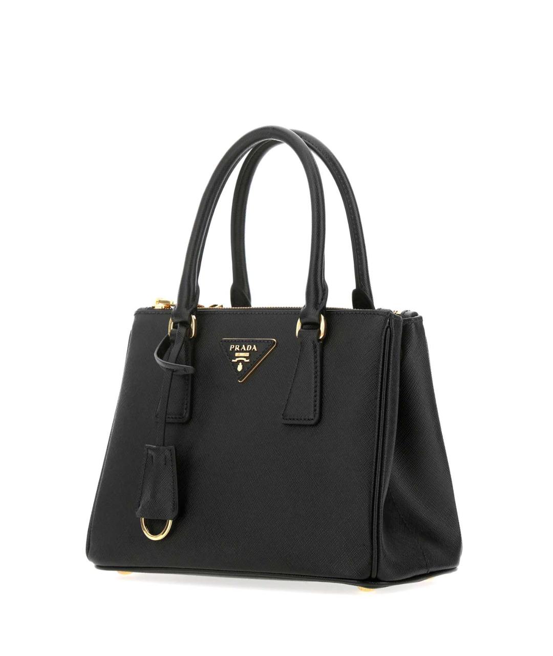 PRADA Черная кожаная сумка тоут, фото 2