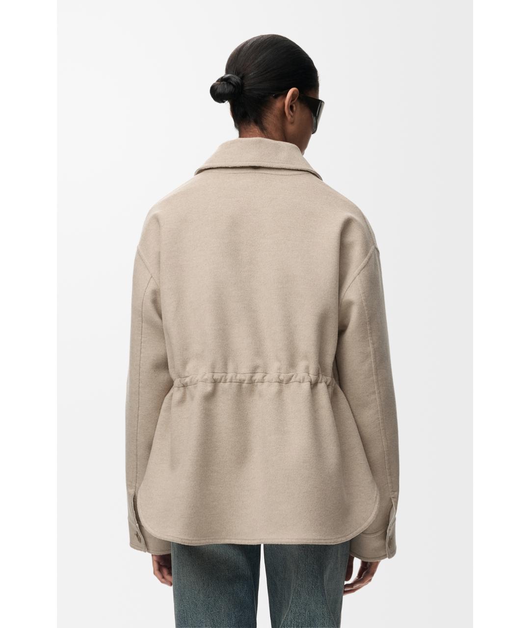 LOEWE Бежевая шерстяная куртка, фото 4