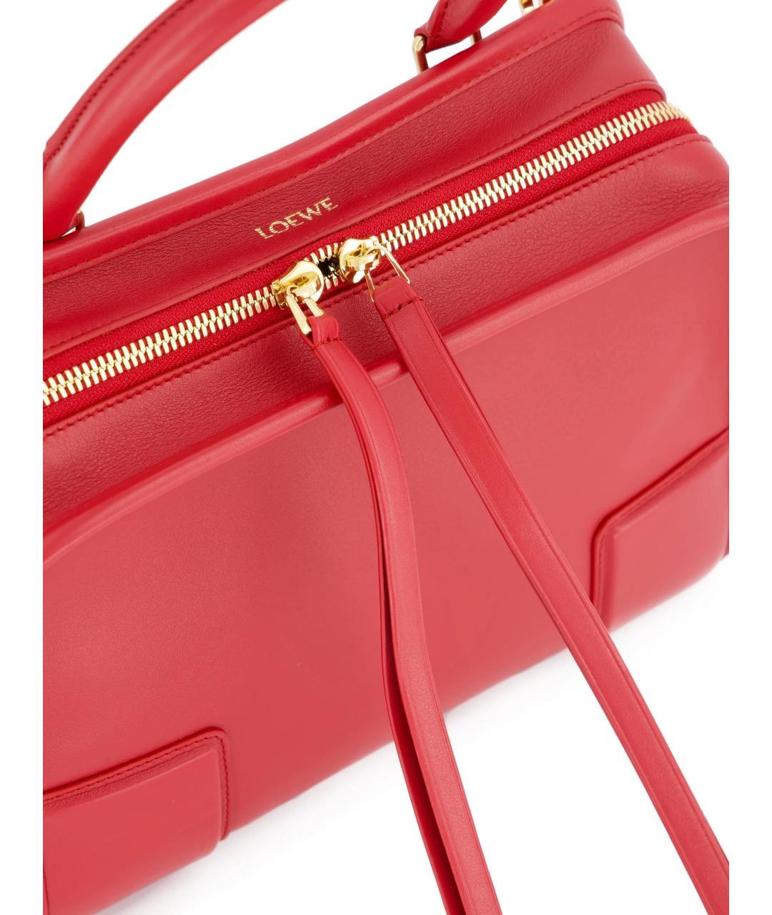 LOEWE Красная кожаная сумка тоут, фото 4