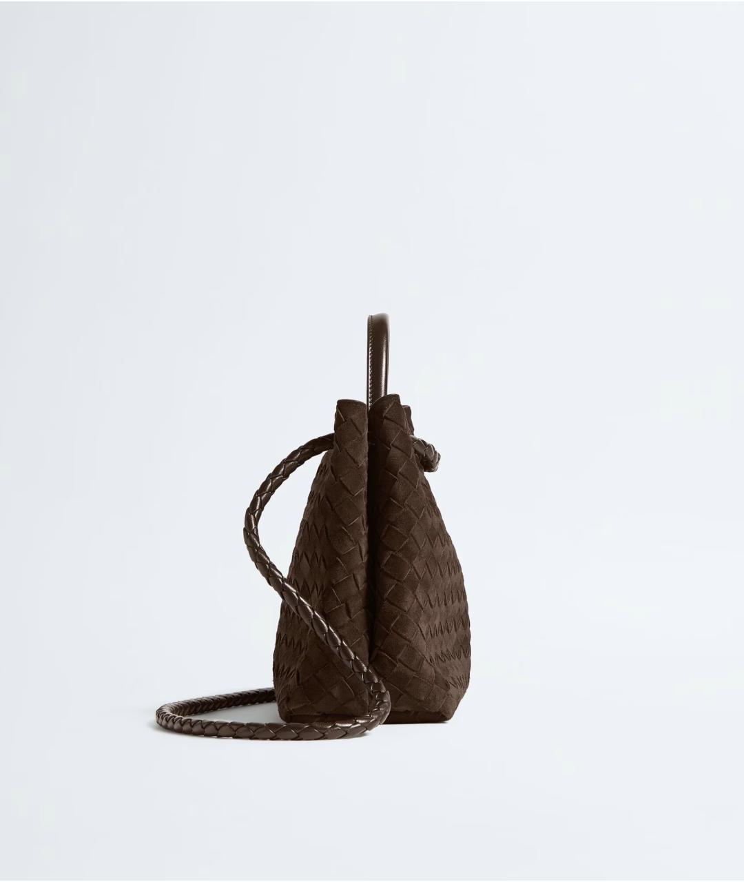 BOTTEGA VENETA Коричневая замшевая сумка тоут, фото 4