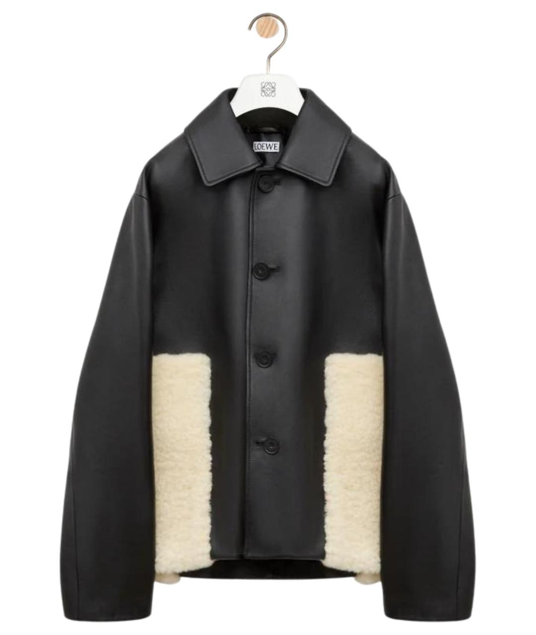 LOEWE Черная кожаная куртка, фото 1