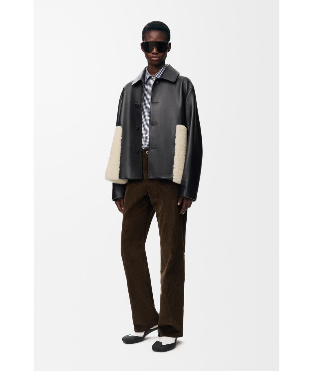 LOEWE Черная кожаная куртка, фото 2