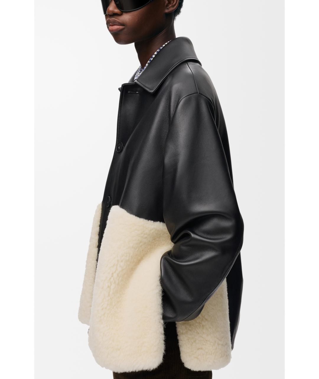 LOEWE Черная кожаная куртка, фото 5