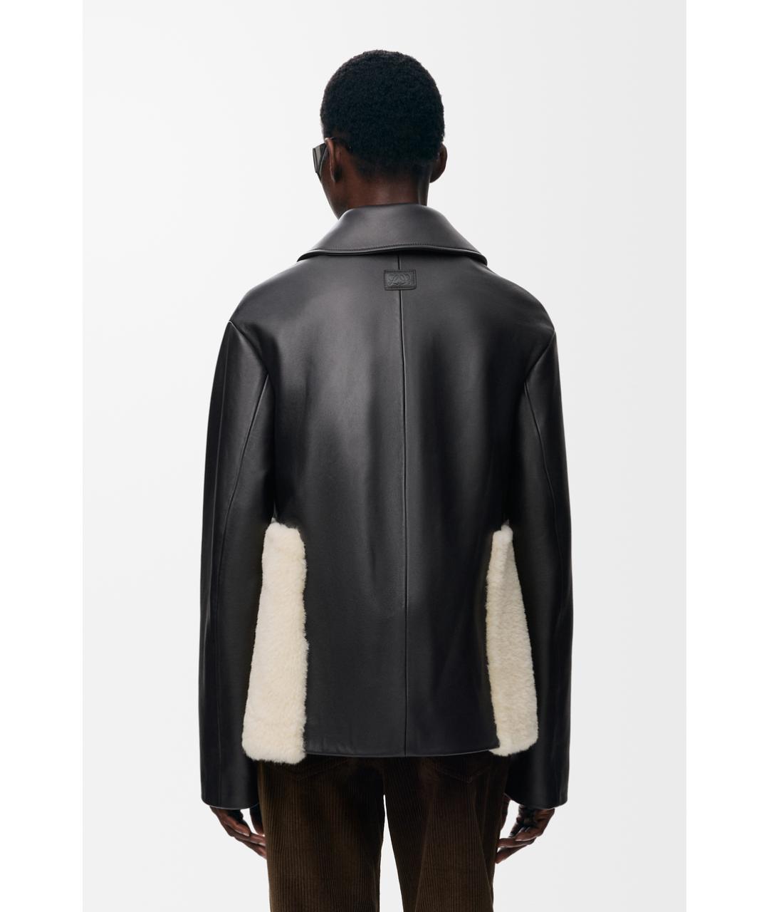 LOEWE Черная кожаная куртка, фото 4