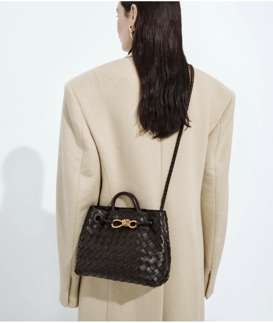 BOTTEGA VENETA Коричневая кожаная сумка тоут, фото 2