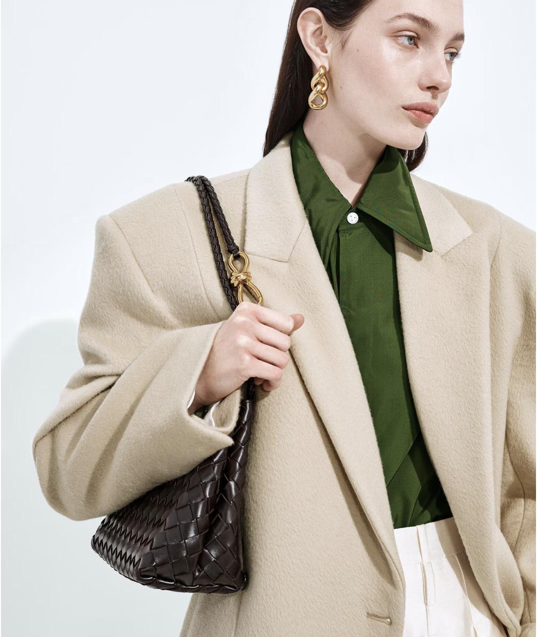 BOTTEGA VENETA Коричневая кожаная сумка тоут, фото 6
