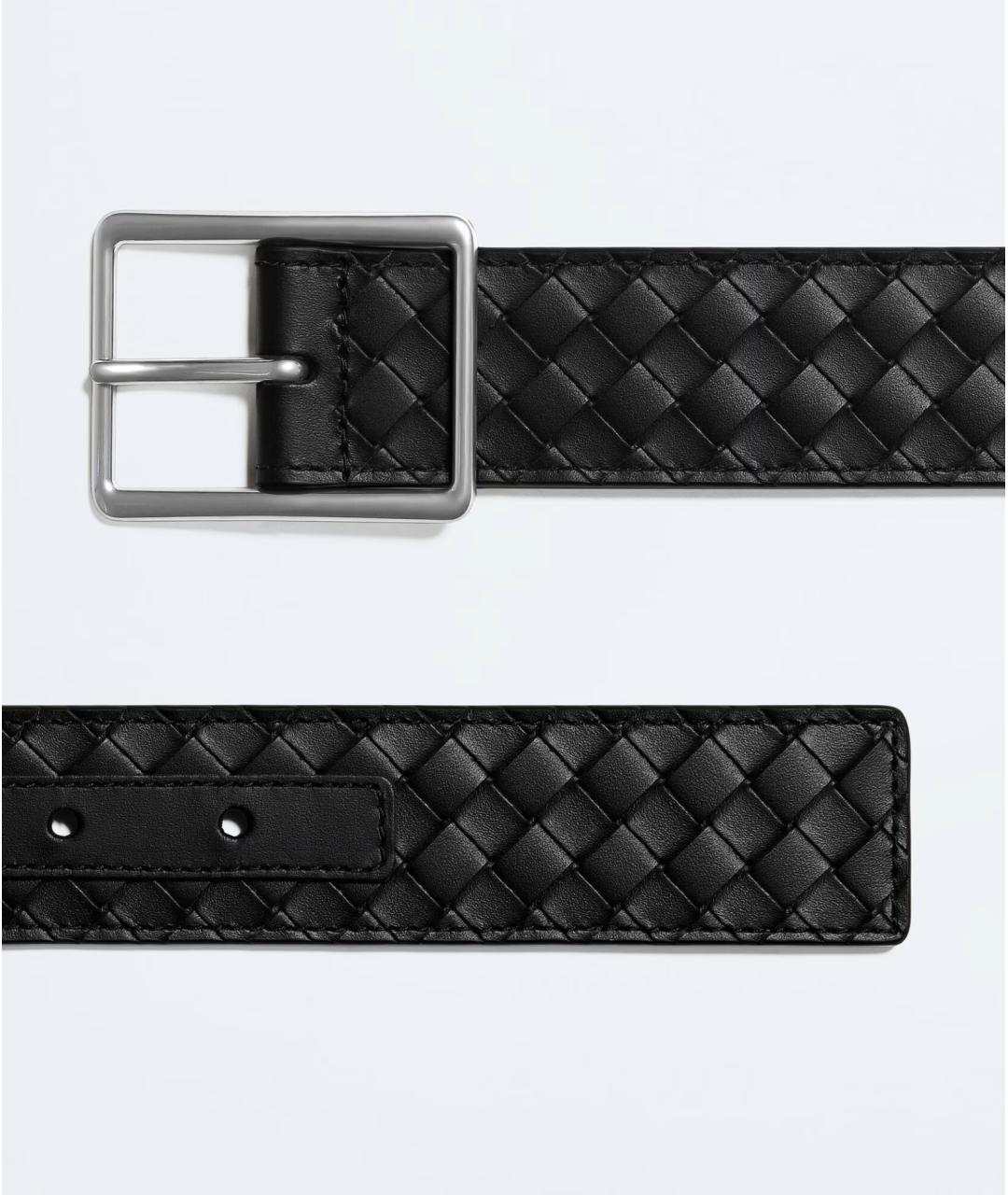 BOTTEGA VENETA Черный кожаный ремень, фото 4