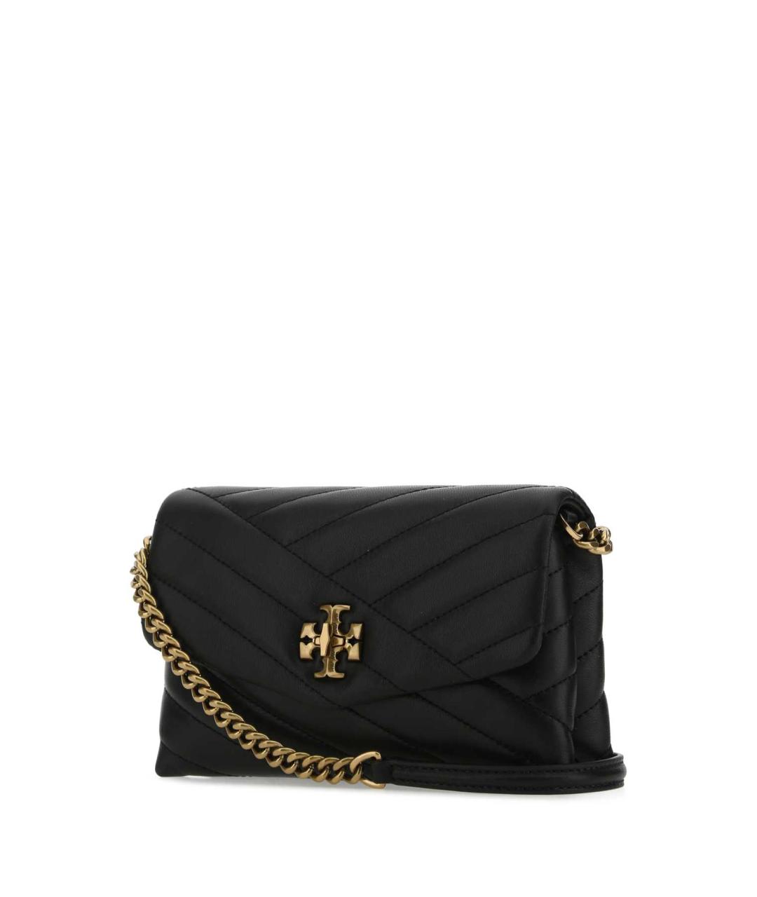 TORY BURCH Черная кожаная сумка через плечо, фото 2