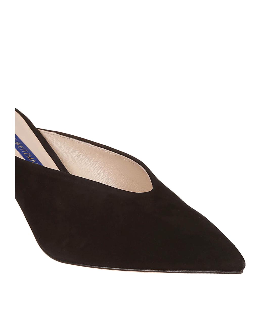 STUART WEITZMAN Черные замшевые мюли, фото 3