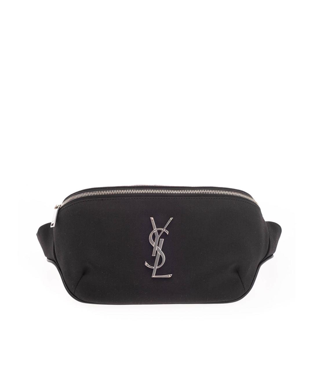 SAINT LAURENT Черная нейлоновая поясная сумка, фото 1