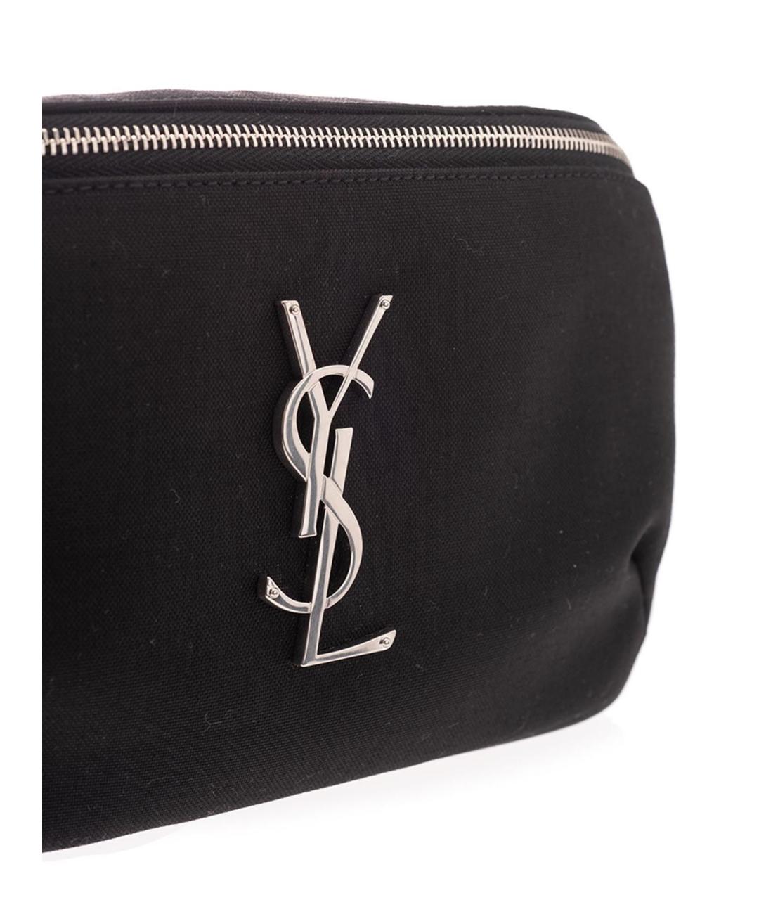 SAINT LAURENT Черная нейлоновая поясная сумка, фото 4