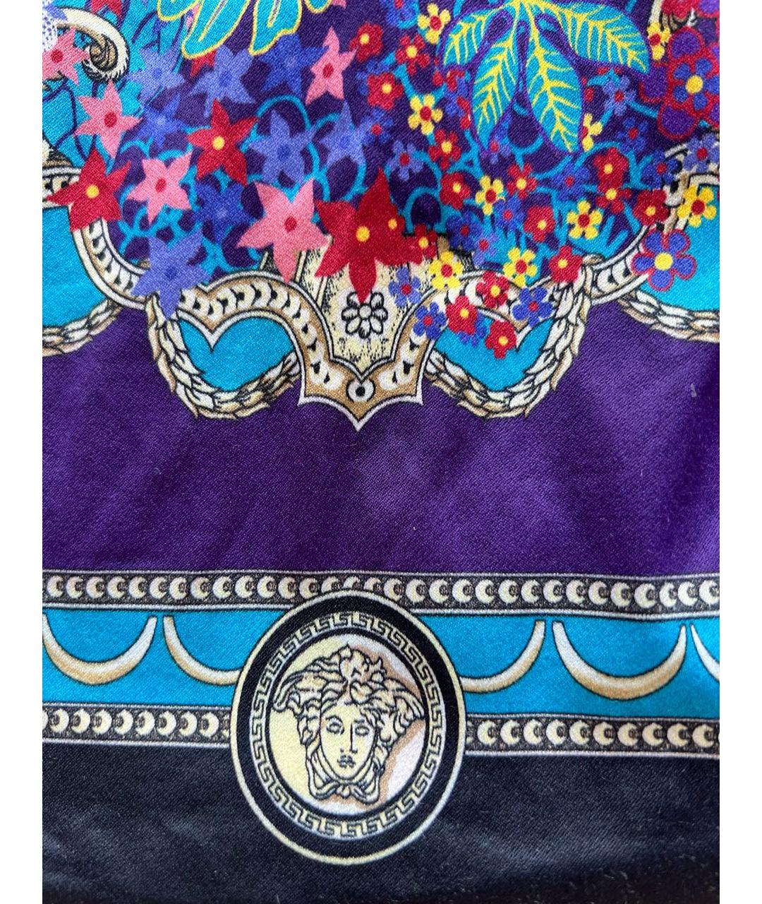 VERSACE Мульти вискозное повседневное платье, фото 5