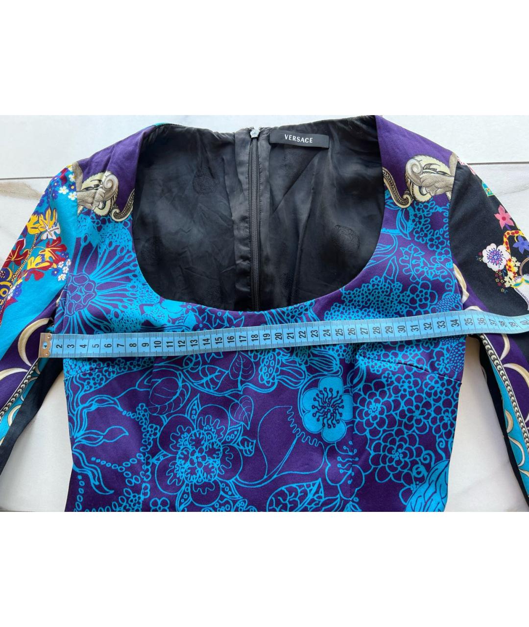 VERSACE Мульти вискозное повседневное платье, фото 8