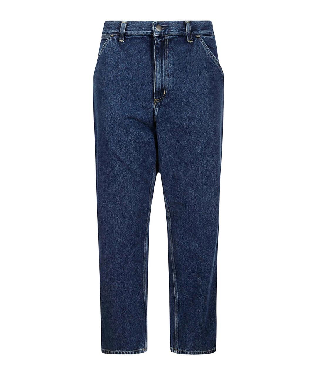 CARHARTT Синие хлопковые прямые джинсы, фото 1