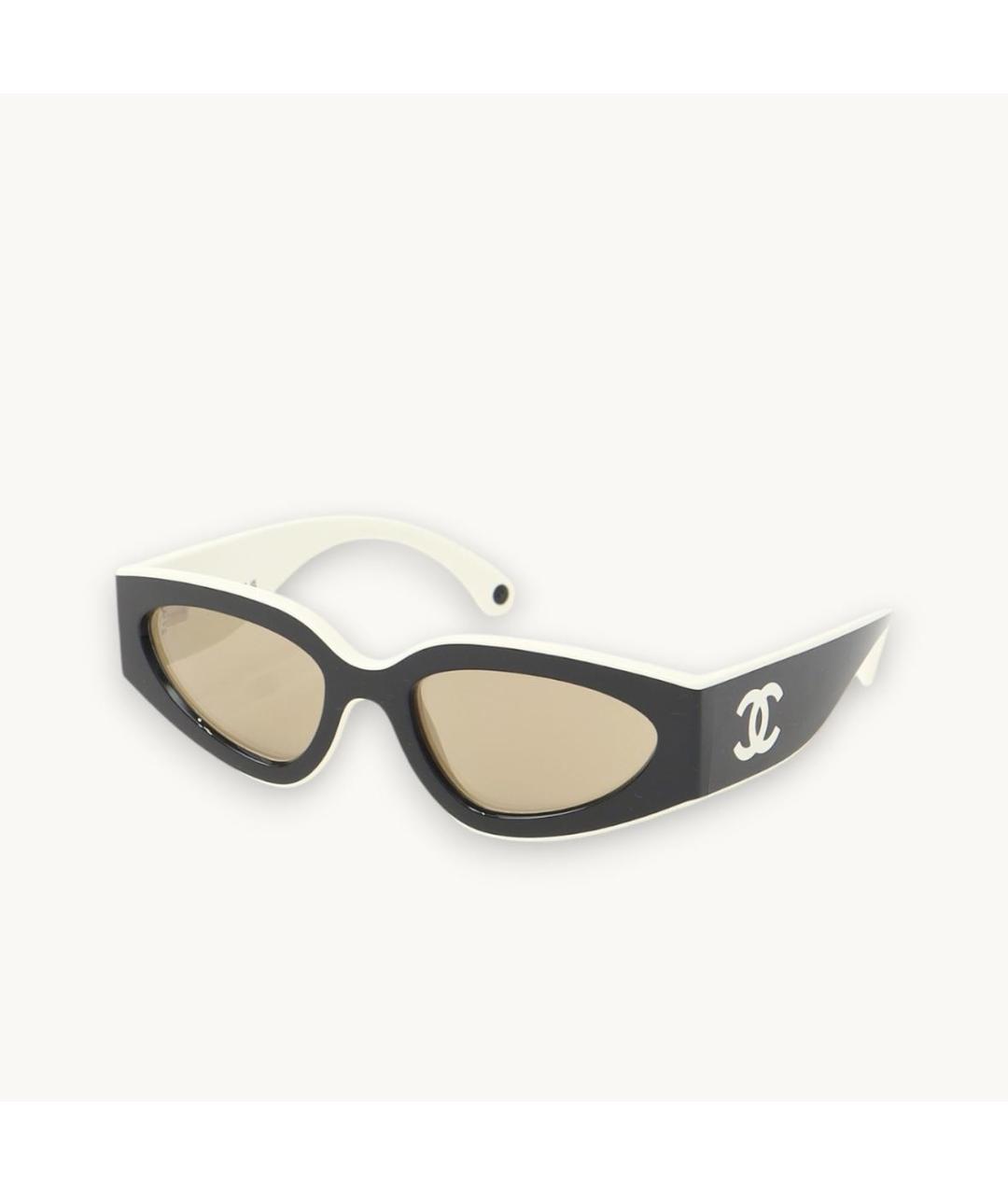 CHANEL Черные пластиковые солнцезащитные очки, фото 4