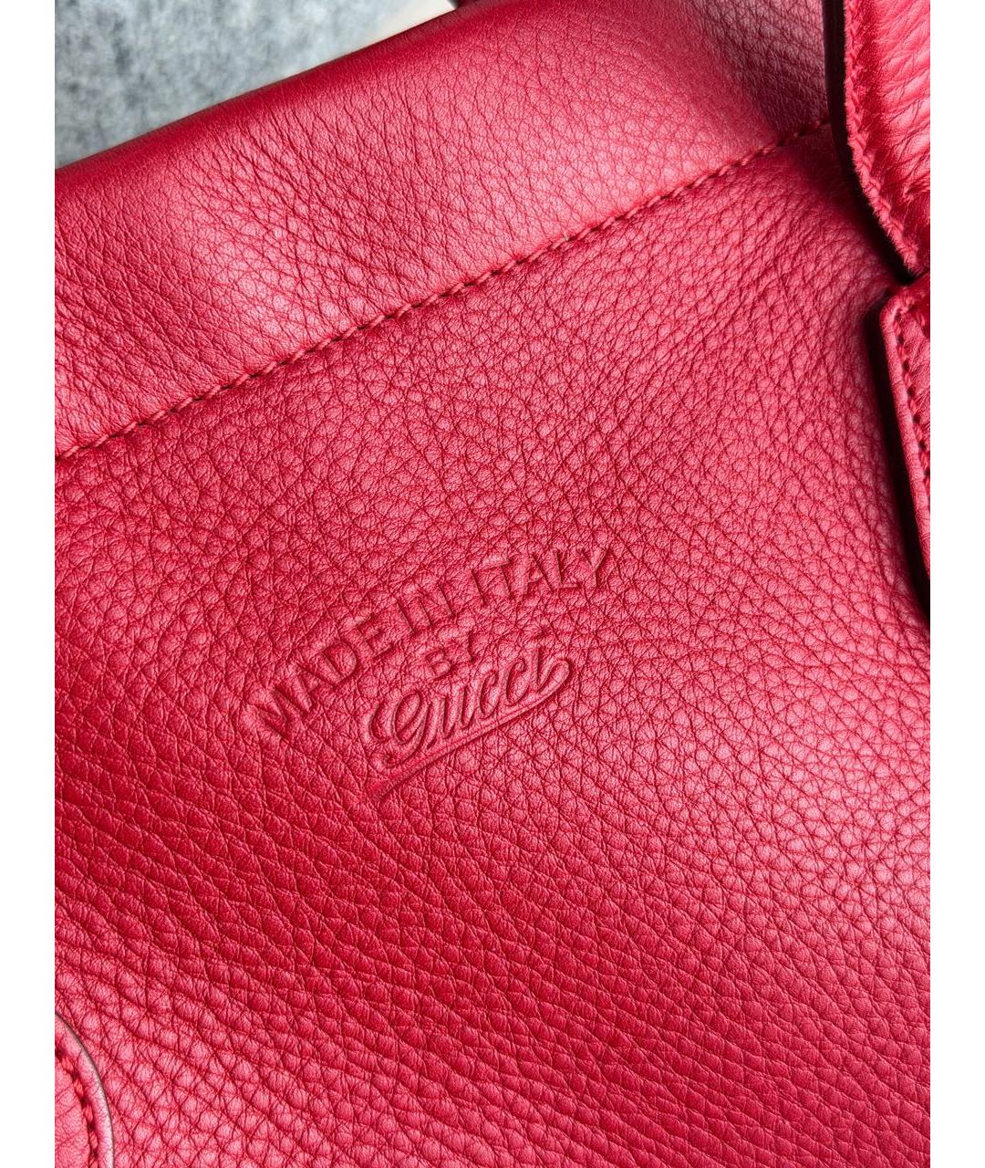 GUCCI Коричневая кожаная сумка с короткими ручками, фото 7