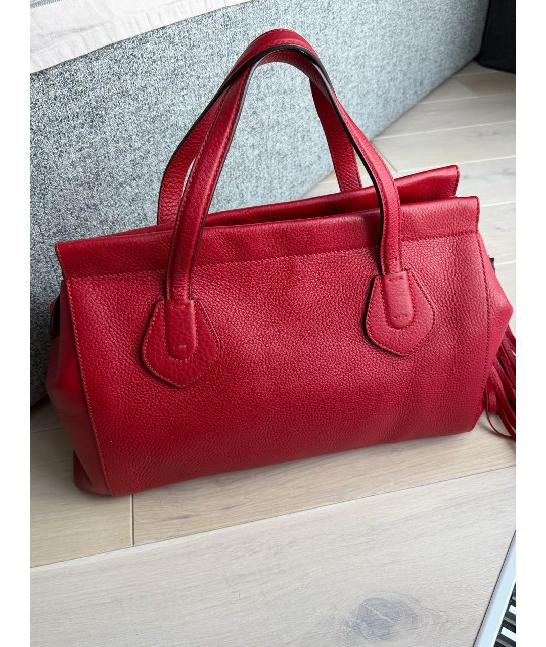 GUCCI Коричневая кожаная сумка с короткими ручками, фото 3