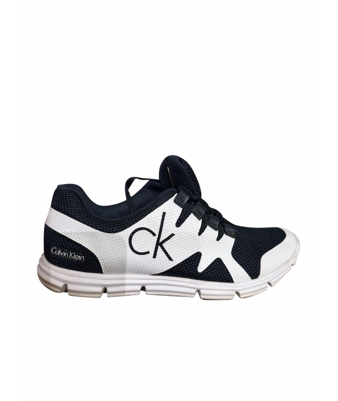 CALVIN KLEIN Белые текстильные низкие кроссовки / кеды, фото 1