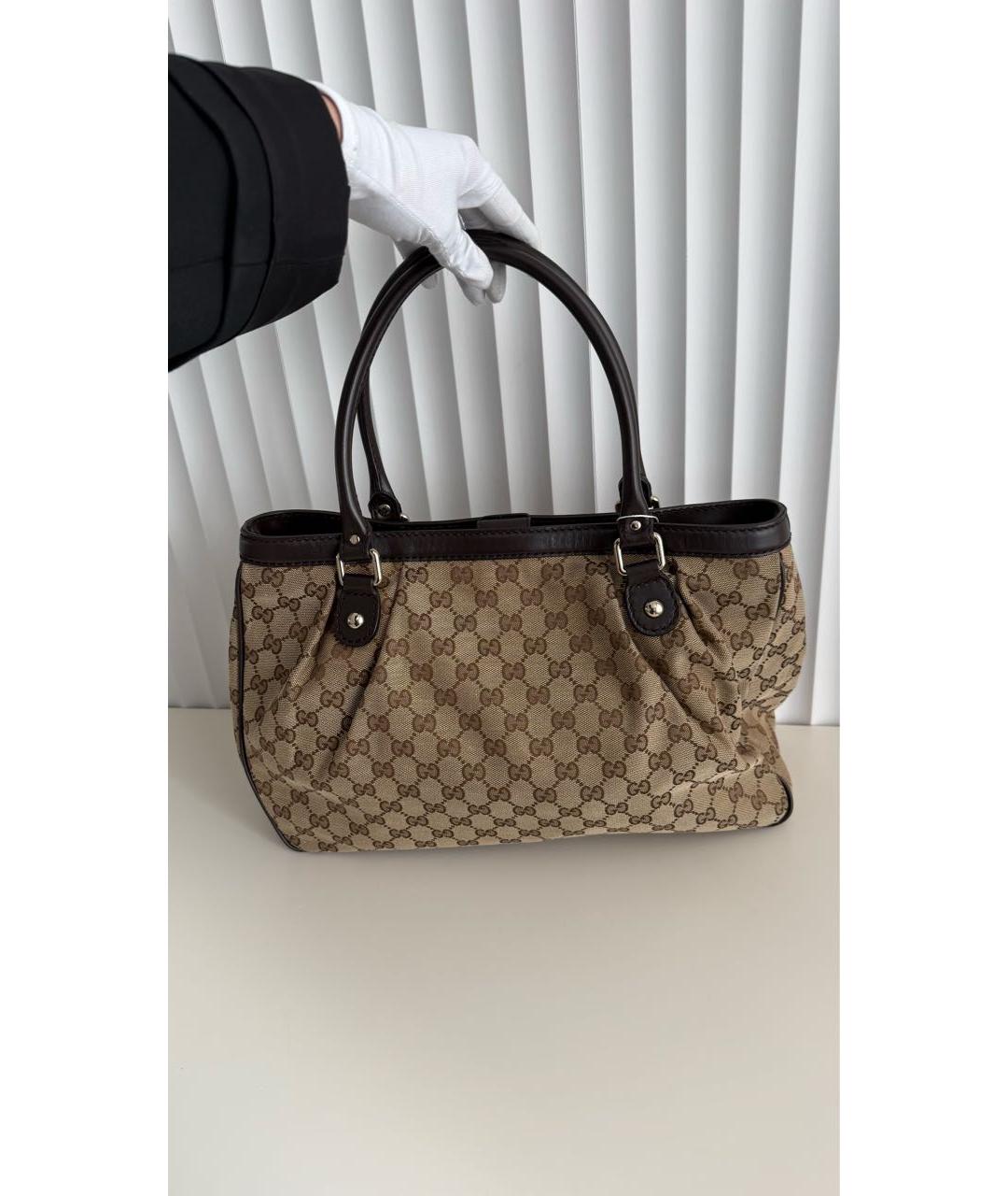 GUCCI Мульти сумка с короткими ручками из канвы, фото 3
