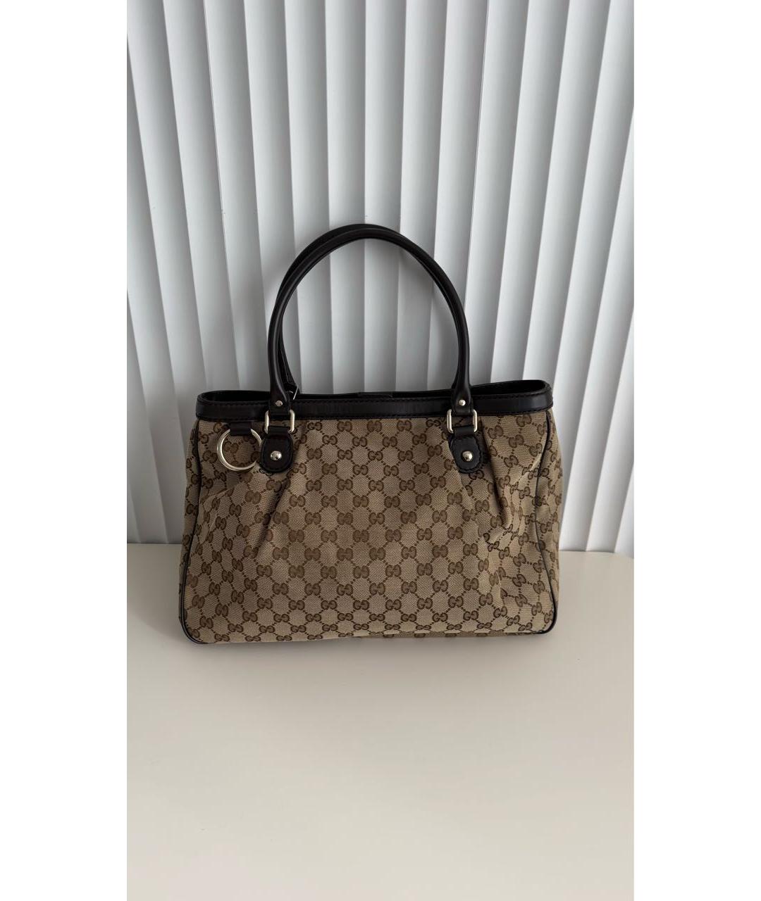 GUCCI Мульти сумка с короткими ручками из канвы, фото 9