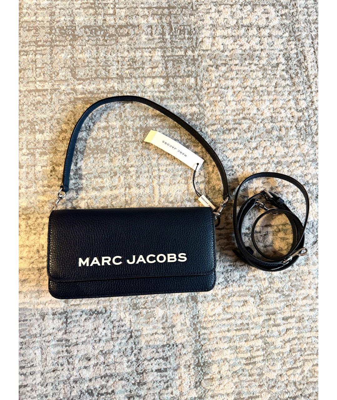 MARC JACOBS Темно-синяя кожаная сумка через плечо, фото 5