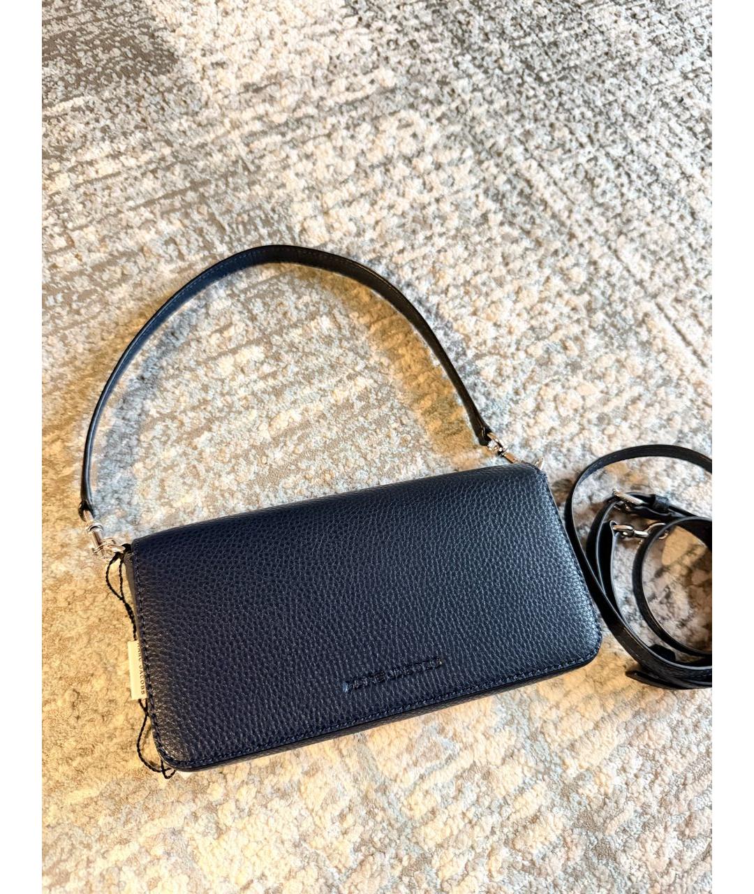 MARC JACOBS Темно-синяя кожаная сумка через плечо, фото 3
