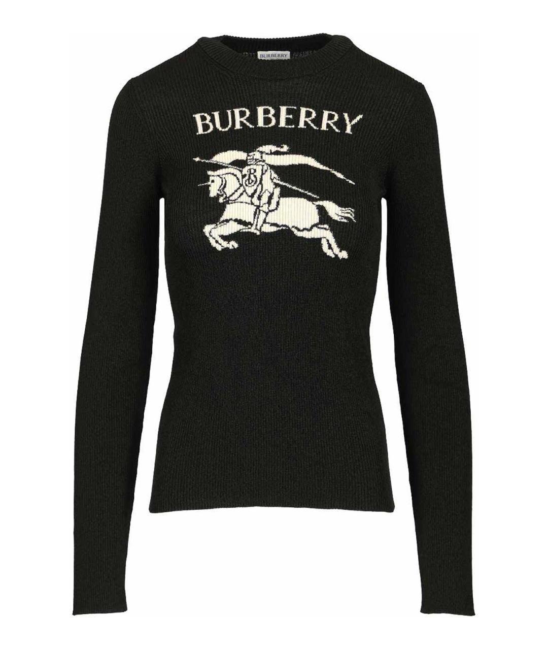 BURBERRY Черный шерстяной джемпер / свитер, фото 1
