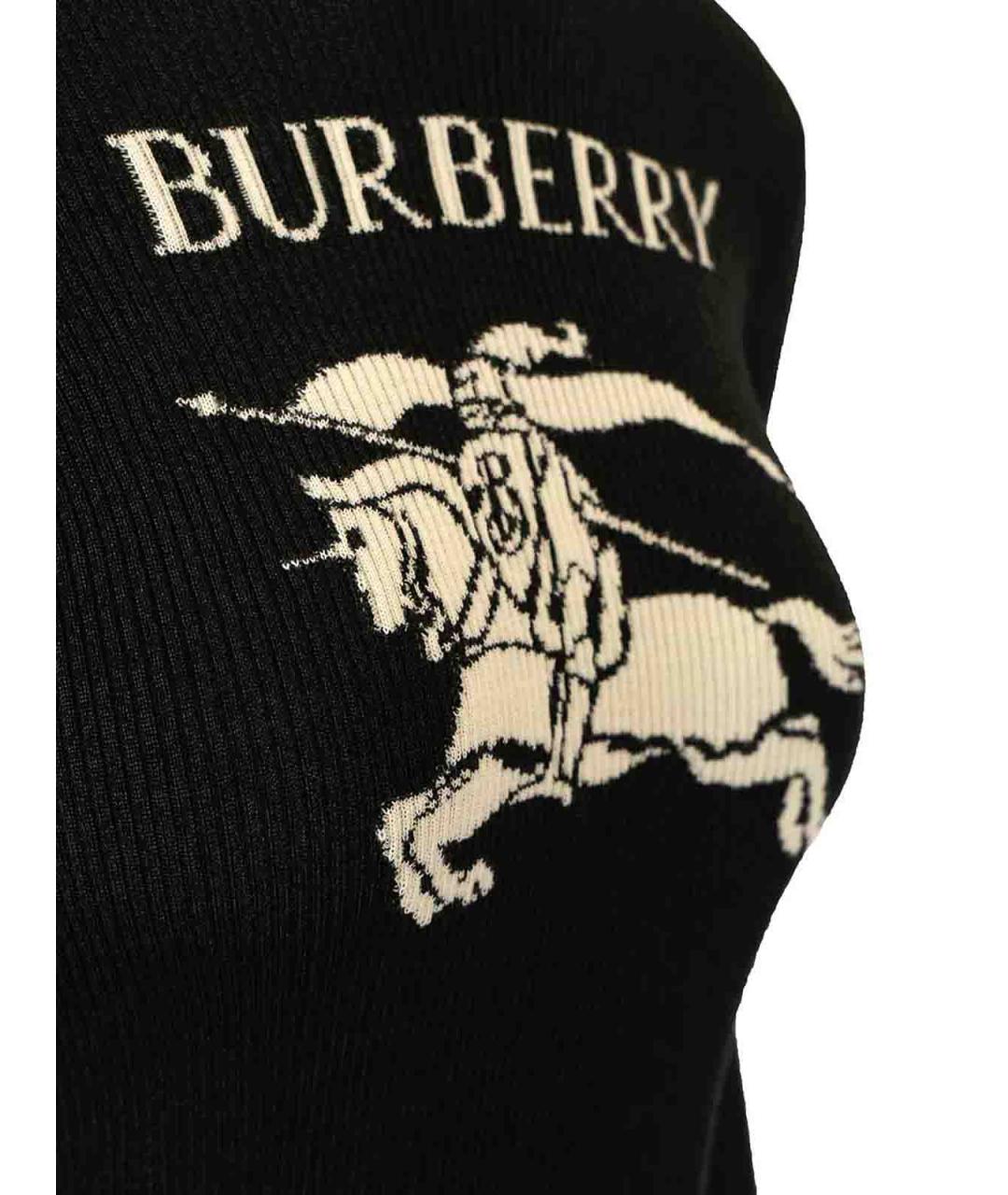 BURBERRY Черный шерстяной джемпер / свитер, фото 5