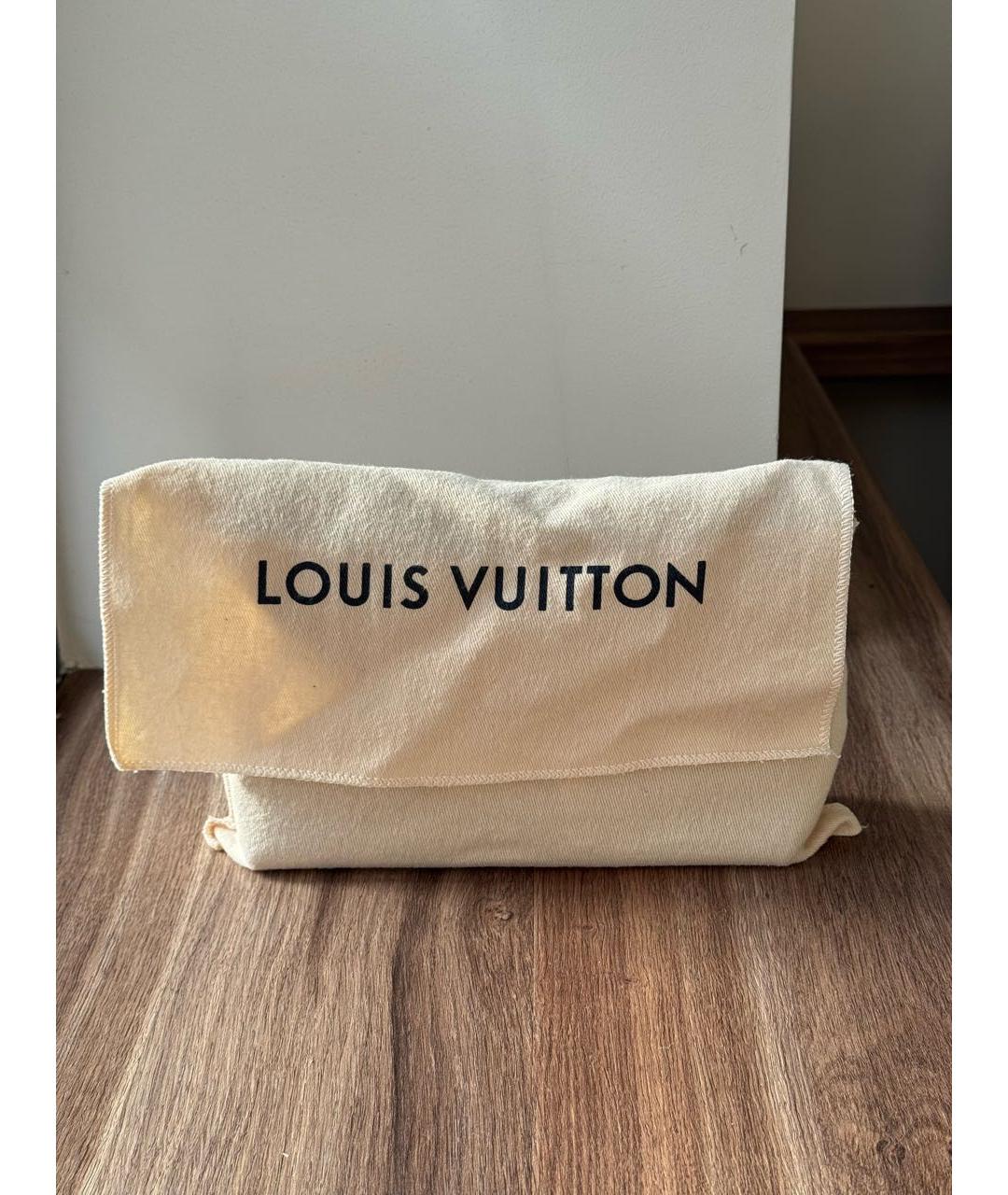 LOUIS VUITTON Коричневая кожаная сумка через плечо, фото 7