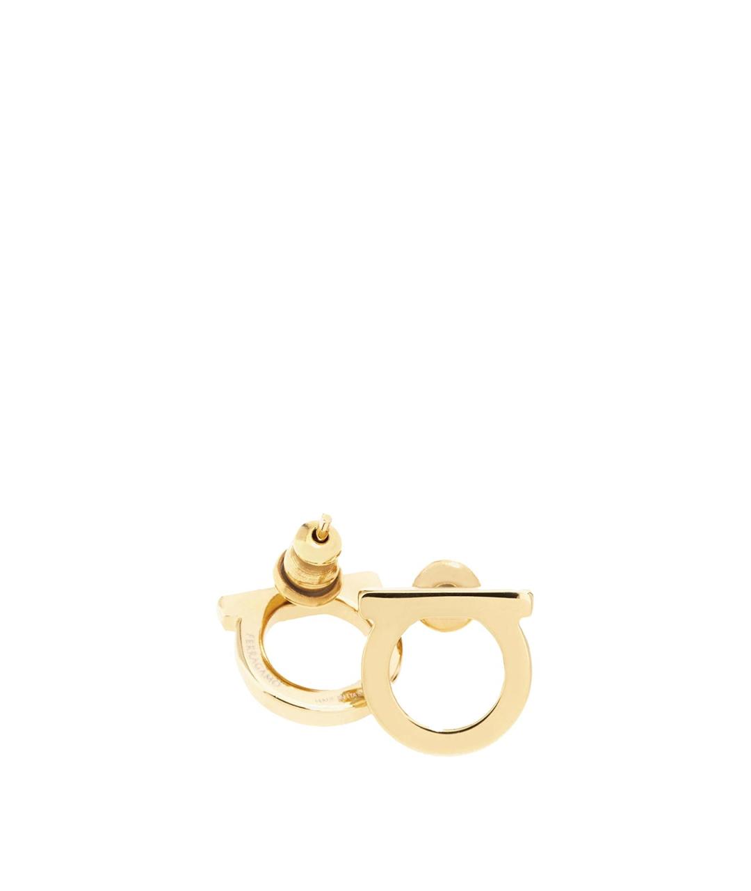FERRAGAMO Золотые серьги из желтого золота, фото 2