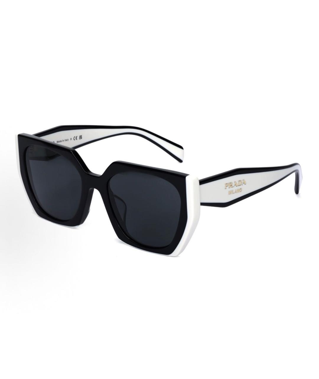 PRADA Черные пластиковые солнцезащитные очки, фото 2